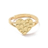 Brass Heart Adjustable Ring for Valentine's Day RJEW-P034-09G-2