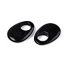 Natural Obsidian Large Hole Pendants G-N348-06B-12-2