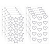10 Sheets 2 Style Rhinestones Face Sticker FIND-GO0001-59-1