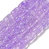 Transparent Crackle Glass Beads Strands GLAA-NH0001-04F-1