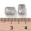 Brass Micro Pave Cubic Zirconia Beads KK-C051-48P-04-3