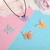 36Pcs 6 Colors Resin DIY Butterfly Pendants Accessories RESI-TA0001-43-12