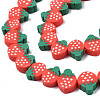 Handmade Polymer Clay Bead Strands CLAY-R069-01G-03-3