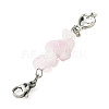 Natural Rose Quartz Chip Pendant Decorations HJEW-JM01264-3