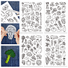 4 Sheets 11.6x8.2 Inch Stick and Stitch Embroidery Patterns DIY-WH0455-051-1
