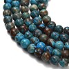 Natural Chrysocolla Beads Strands G-C289-B02-6mm-3