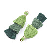 Polycotton(Polyester Cotton) Tassel Pendant Decorations X-FIND-T018-03-2