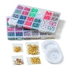 Christmas DIY Polymer Clay & Acrylic & Glass Beads: Bracelets Making Kits DIY-FS0007-99-6