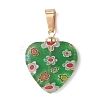 Handmade Millefiori Glass Pendants PALLOY-JF05133-3