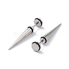 304 Stainless Steel Ear Taper Stretcher with Rubber LS-EJEW-F312-10P-2
