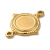 Ion Plating(IP) 304 Stainless Steel Cabochon Connector Setting STAS-C110-09G-2