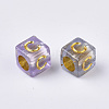 Transparent Plated Acrylic Beads MACR-S299-053-2