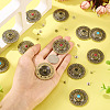 12 Sets 3 Colors Flat Round Alloy Snap Buttons FIND-TA0008-15-6