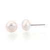 Natural Pearl Stud Earrings PEAR-N020-10A-01-4