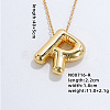 Stainless Steel Party Balloon Letter Pendant Cable Chain Necklaces for Women YF1942-18-1