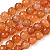 Dyed & Heated Natural Agate Beads Strands G-P539-D01-10-1