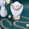 2Yards Iron & Glass Beaded Trim Garland Strand OCOR-ME0001-70-4
