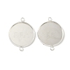 Flat Round Brass Connector Cabochon Settings KK-K414-13C-S-1