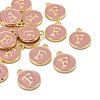 Golden Plated Alloy Enamel Charms ENAM-S118-07F-4