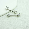 Heart Alloy Cubic Zirconia Nipple Barbell Rings WG1BFA6-01-1