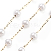 Handmade Round ABS Imitation Pearl Beaded Chains CHS-P019-09E-G-1