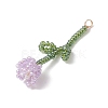 4Pcs 4 Colors Seed Beads Beaded Charms PALLOY-JF02850-6