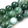 Natural Striped Agate/Banded Agate Beads Strands G-S259-04E-6mm-1