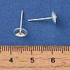 Brass Studs Earrings Finding KK-K383-01E-S-3