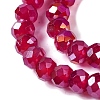 Baking Electroplate Glass Beads Strands DGLA-A039-J10mm-B02-3