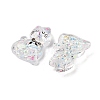 Transparent Resin Bowknot Kitten Decoden Cabochons RESI-M045-07D-2