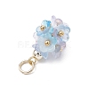 12Pcs Flower Transparent Acrylic Pendants PALLOY-JF03894-5