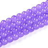 Baking Paint Imitation Jade Glass Round Bead Strands DGLA-Q021-8mm-44-1