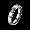 Valentine's Day Gifts Engraved Titanium Steel Couple Rings For Women RJEW-BB16383-9P-2