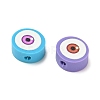 Printed Handmade Polymer Clay Beads CLAY-I016-06-2