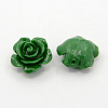 Synthetic Coral 3D Flower Rose Beads X-CORA-A005-14mm-M-2