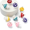 10Pcs 5 Colors Opaque Resin Pendants RESI-YW0001-50-1