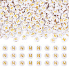 500Pcs Plating Acrylic Beads PACR-TADJ0001-01N-1