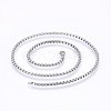 Non-Tarnish 304 Stainless Steel Box Chain Necklaces NJEW-F227-09P-03-1