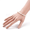 Natural Pearl Beaded Slider Bracelet for Women BJEW-JB08330-01-3