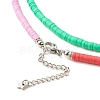 Polymer Clay Heishi Surfer 7-loop Wrap Bracelet BJEW-JB07689-10