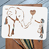 Plastic Drawing Painting Stencils Templates DIY-WH0396-204-3
