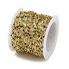 Rack Plating Brass Dapped Chains AJEW-Q153-02G-02-3