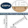 100Pcs Corrugated Brass Tube Beads KK-CN0002-88-2