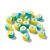 Spray Painted ABS Plastic European Beads KY-G033-02A-02-1