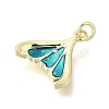 Brass Enamel Charms KK-U072-09G-2