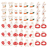 ARRICRAFT 48Pcs 8 Style Alloy Enamel Pendants ENAM-AR0001-25-1