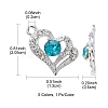 5Pcs 5 Colors Alloy Rhinestone Pendants FIND-YW0003-83-3