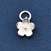 925 Sterling Silver 5-Petal Flower Charms STER-U009-01S-01-2