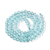 Dyed Transparent Crackle Glass Beads Strands GLAA-Q108-01A-A04-2