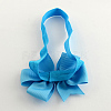 Cute Elastic Baby Headbands Hair Accessories with DIY Cloth Bowknot OHAR-Q002-04D-2